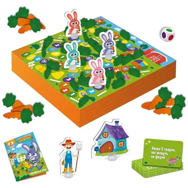 Настільна гра Vladi Toys Морквяні перегони з 4 зайчиками від 4 років - фото 3
