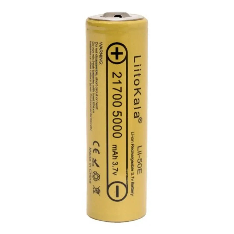 Акумулятор Li-ion LiitoKala 50E-JT 21700 5000мАг 3.7В жовтий