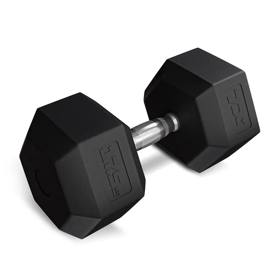 Гантеля шестигранна прогумована TX-175RD Trex Sport 17,5кг