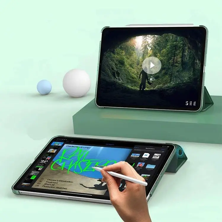 Чохол-книжка BeCover Tri Fold Hard для Apple iPad Air 11" M2/M3 2024/2025 Dark Green (711414) - фото 3