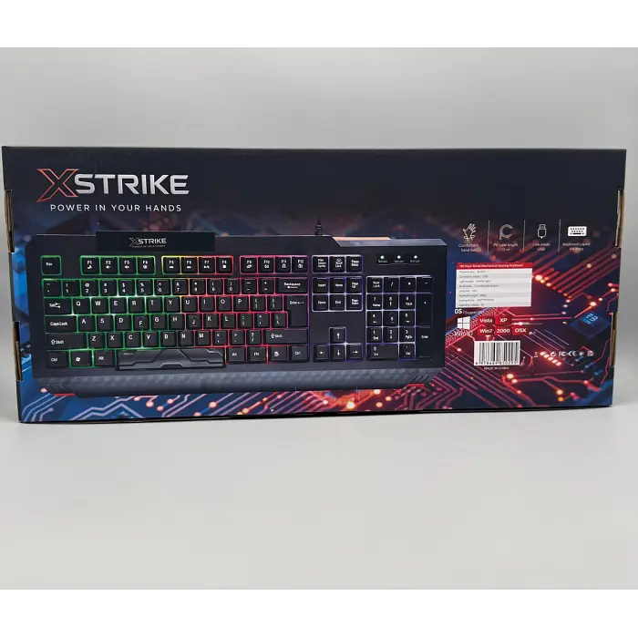 Клавіатура дротова XSTRIKE X-1022, RGB підсвічування, USB, 105 клавіш, чорна - фото 6