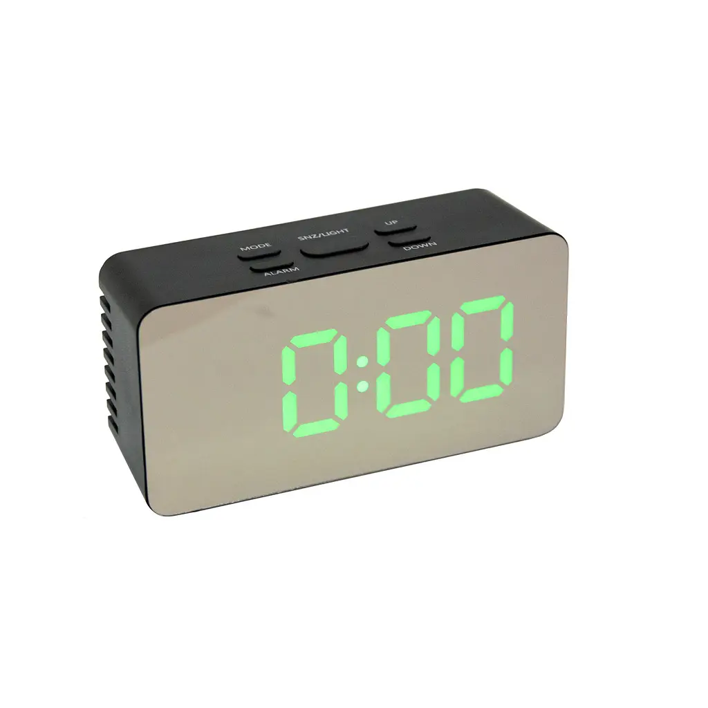 Часы настольные электронные LED Mirror Clock DS-3658L зеркальные часы с термометром и будильником (ST) - фото 4