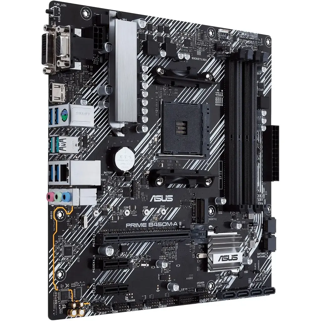 Материнская плата Asus Prime B450M-A II sAM4 B450 4xDDR4 HDMI DVI D-Sub mATX - фото 2