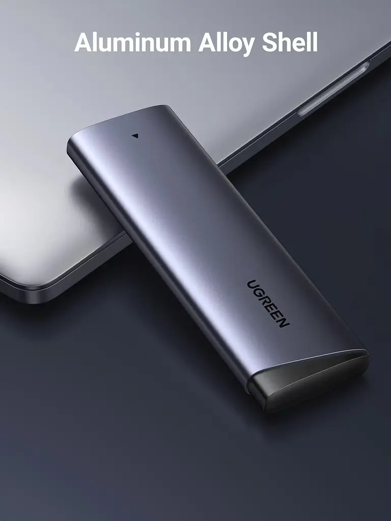 Зовнішня кишеня Ugreen CM767 USB 3.2 Gen 2 M.2 NVMe 10 Гбіт/с Сіра - фото 7