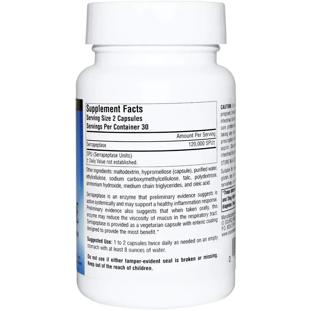 Серрапептаза Source Naturals Serrapeptase 60 капсул - фото 2