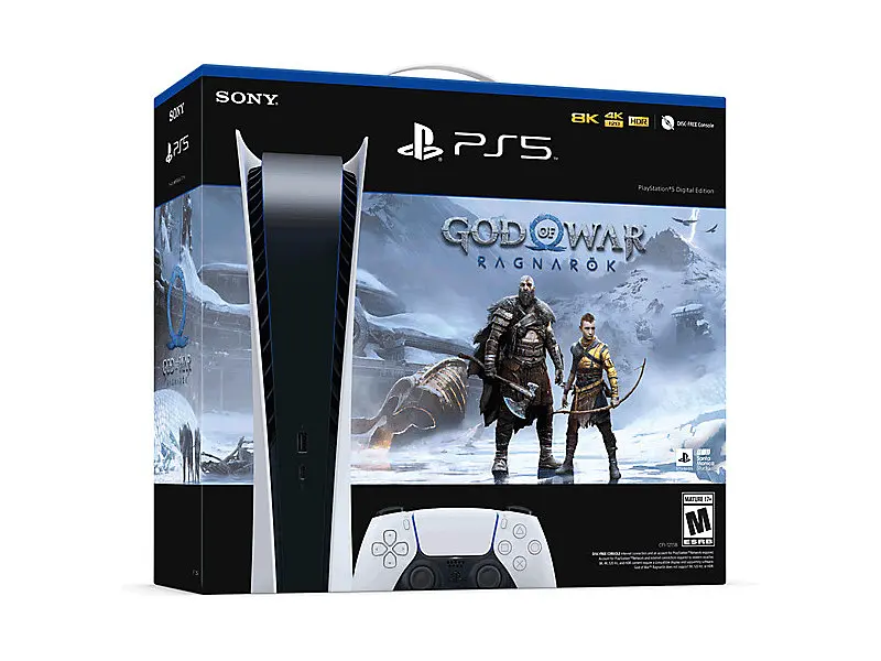 Стаціонарна ігрова приставка Sony PlayStation 5 Digital Edition 825GB God of War Ragnarok Bundle - фото 2