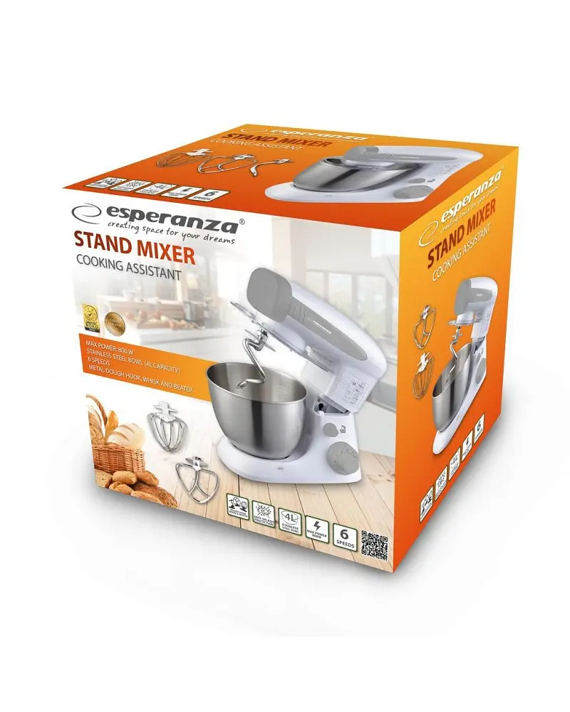 Кухонний комбайн-тестоміс Esperanza EKM024 Cooking Assistant 4л - фото 4