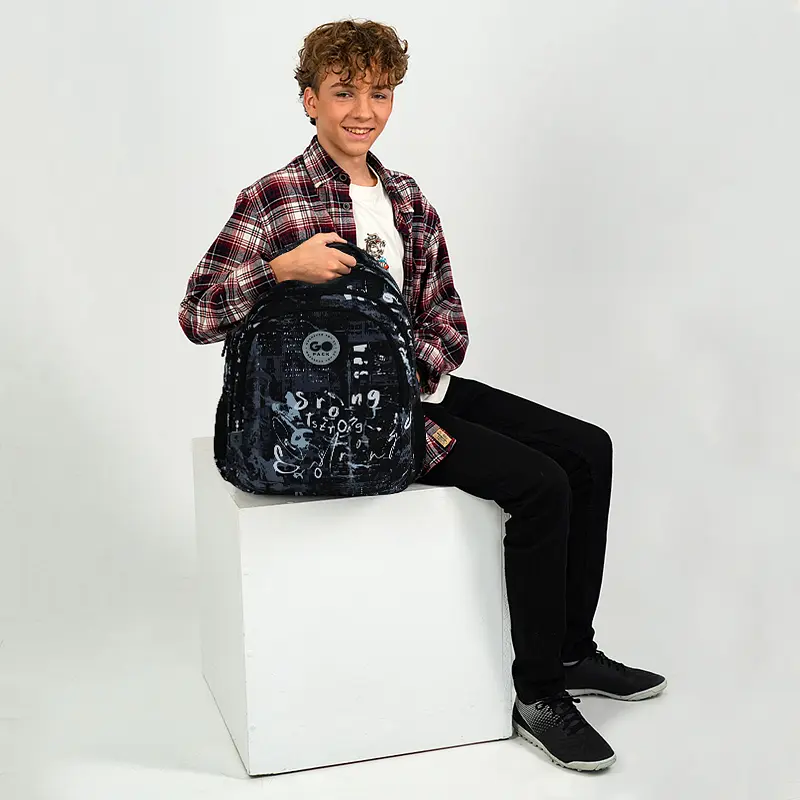 Рюкзак GoPack Teens 162L-4 Чорний (GO26-162L-4) - фото 17