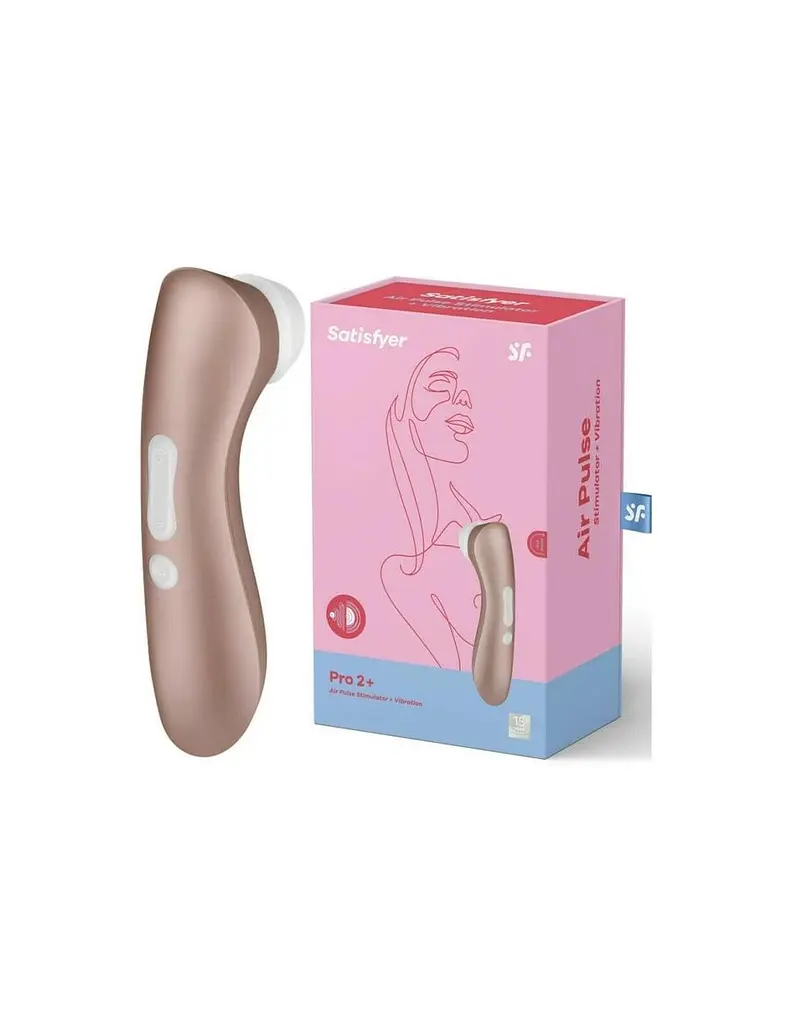Вакуумний кліторальний стимулятор з вібрацією Satisfyer Pro 2+ золотий - фото 5