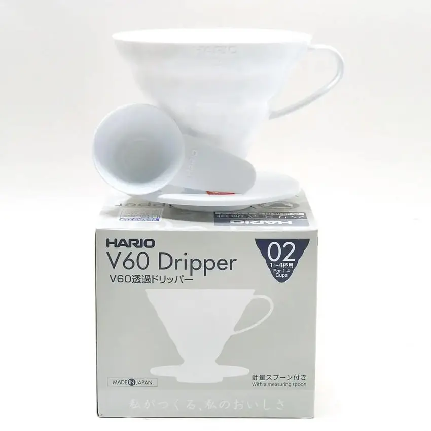 Пуровер пластиковый Hario V60 02, белый (VD-02) - фото 3