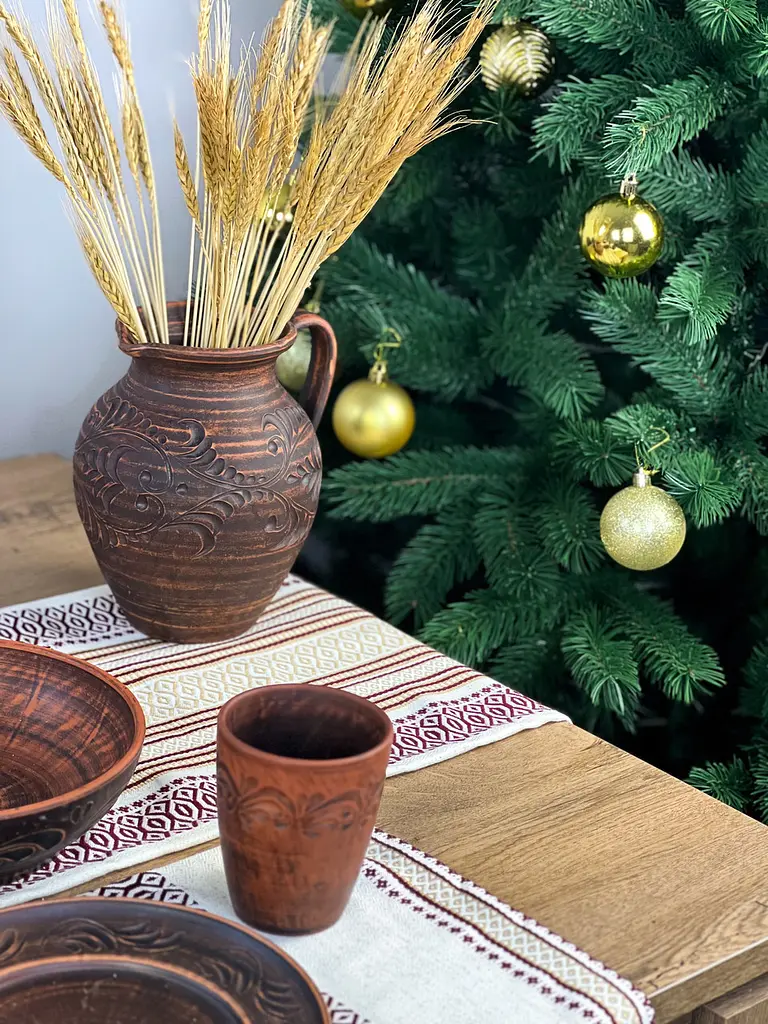 Льняная салфетка с украинским орнаментом Луч 30х40 см 8 шт. - фото 6