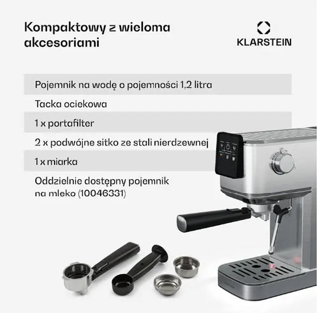 Кофеварка Klarstein SteelPresso Slim (10046328) - фото 7