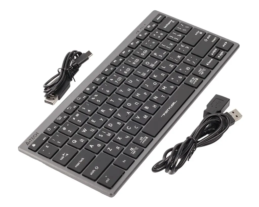 Клавіатура A4Tech FBX51C Wireless/Bluetooth Grey (FBX51C Grey) - фото 6