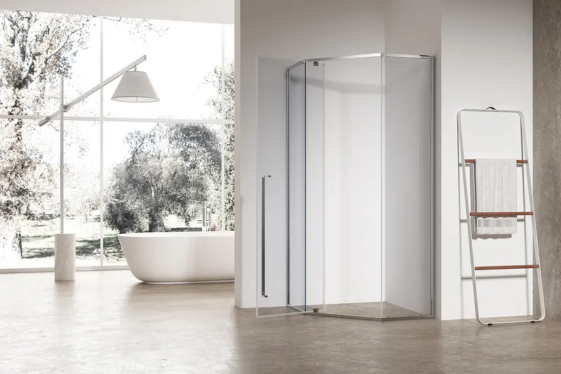 Душова кабіна без піддону Koer SR SC06-90x90x200-TR-01 прозоре скло Easy Clean 8 мм, хром KR5364, Універсальна, прозорий, хром - фото 3