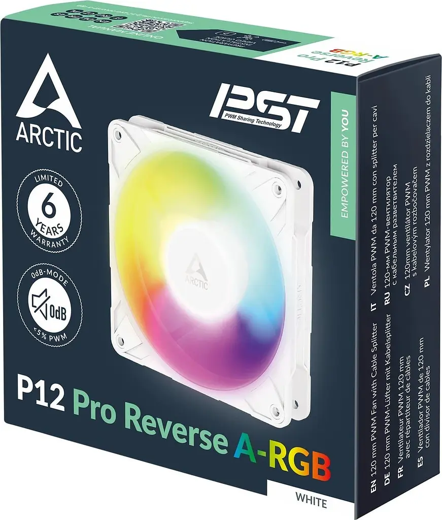 Вентилятор Arctic P12 PRO Reverse ARGB White (ACFAN00325A) - фото 6