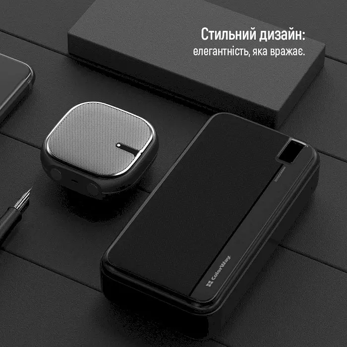 Повербанк ColorWay 20000 mAh 22.5W Black (CW-PB200LPA4BK-PD) - фото 6