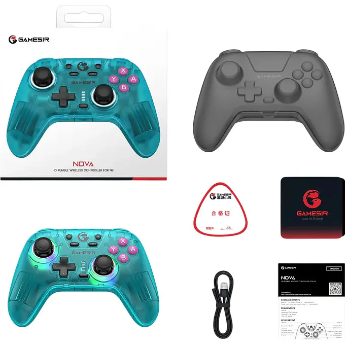 Геймпад XiaoJi GameSir T4 Nova Neon Teal [122729] - фото 5
