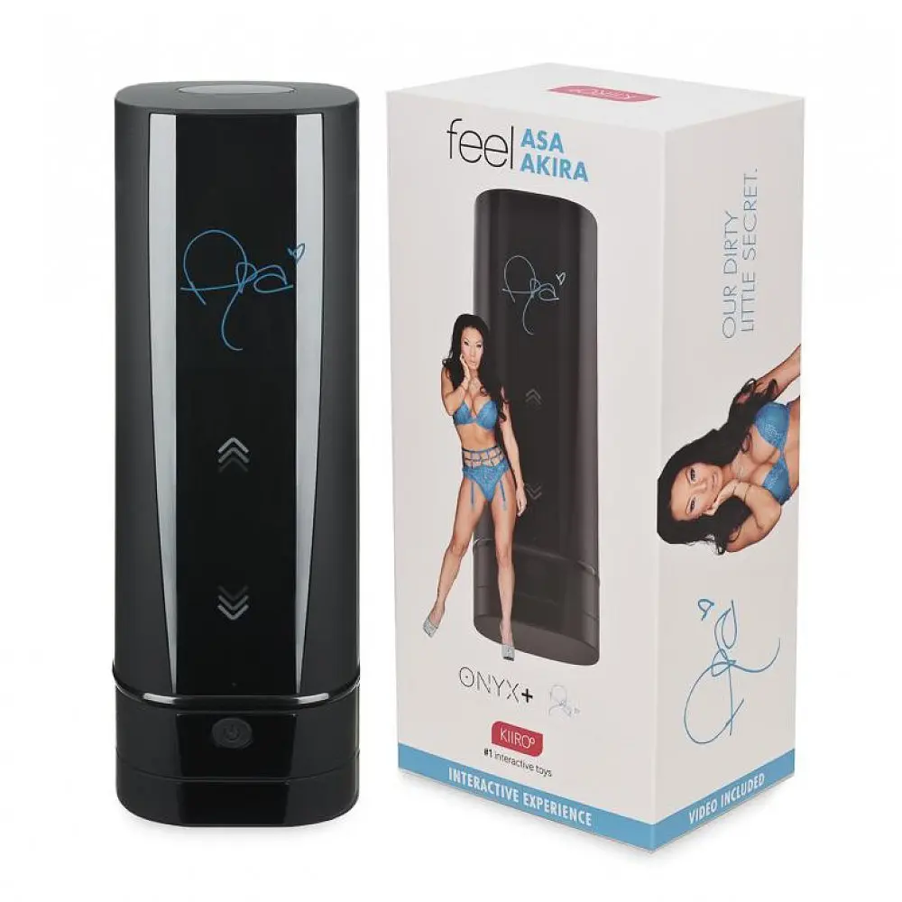 Мастурбатор Kiiroo Onyx+ Asa Akira з 10 кільцями що стискають, 16.5х4.5 см