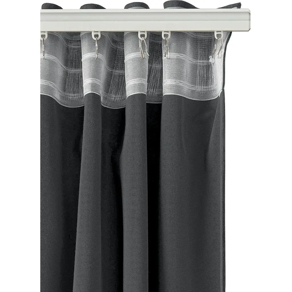 Штори на кухню та в кімнату Cosas Beluga 180х250 см 2 шт лава (Curtains_15Graphite_DUK_180x250) - фото 7