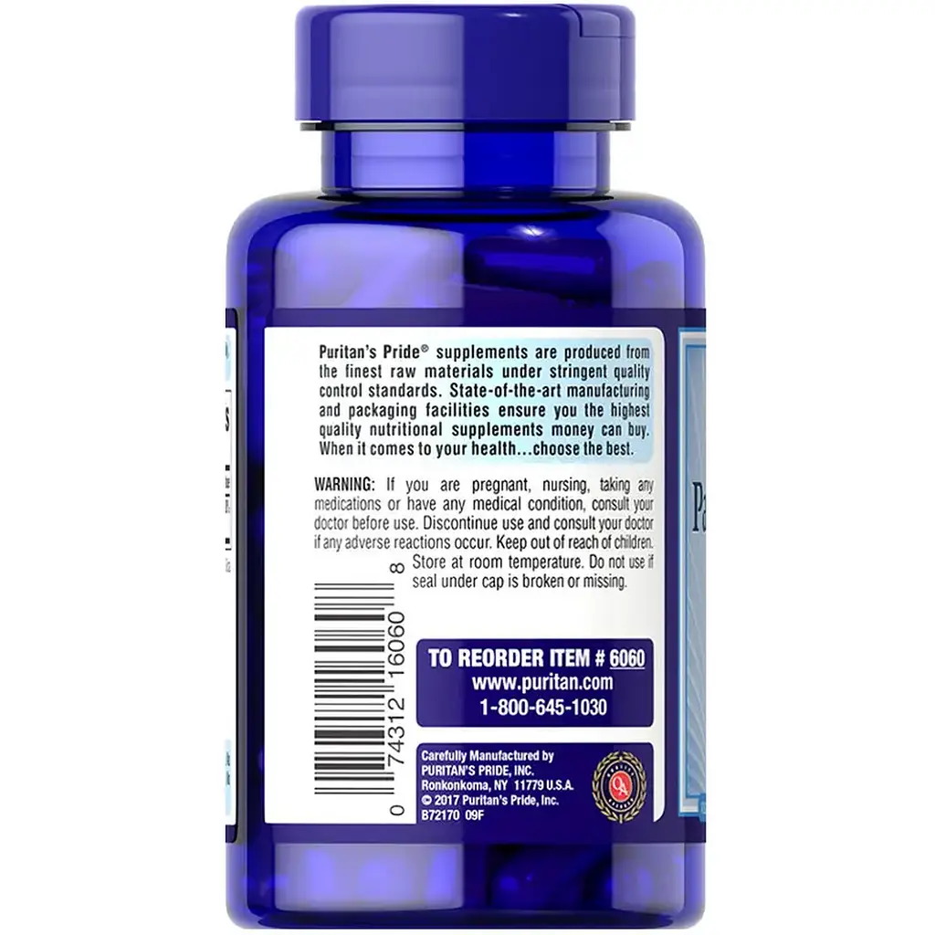 Пантотеновая кислота Puritan's Pride Pantothenic Acid 100 капсул - фото 3