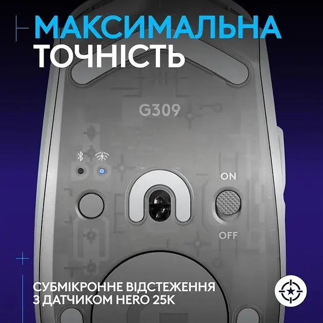 Мышь компьютерная беспроводная Logitech G309 белая - фото 4