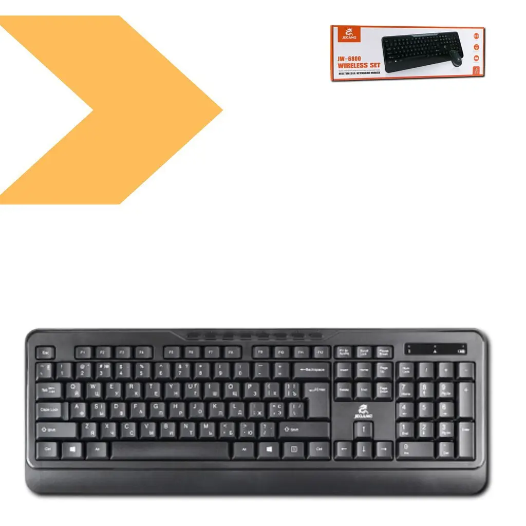 Беспроводная клавиатура и мышь с эргономичным дизайном Jeqang JW-6800 (39147-01_359) - фото 6