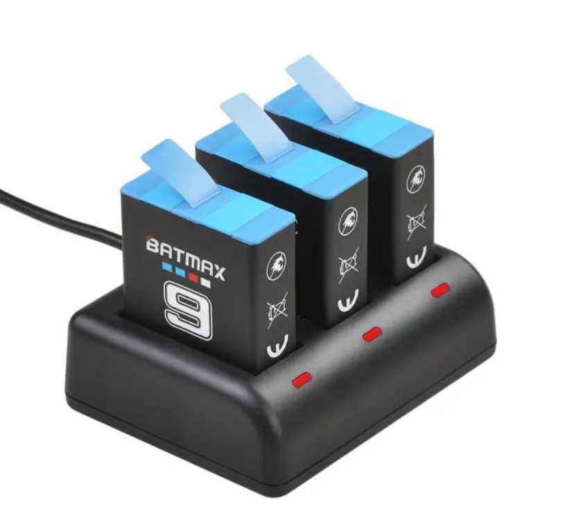 Зарядное устройство Batmax для 3-х аккумуляторов GoPro Hero 9 / Hero 10 / Hero 11 - фото 4