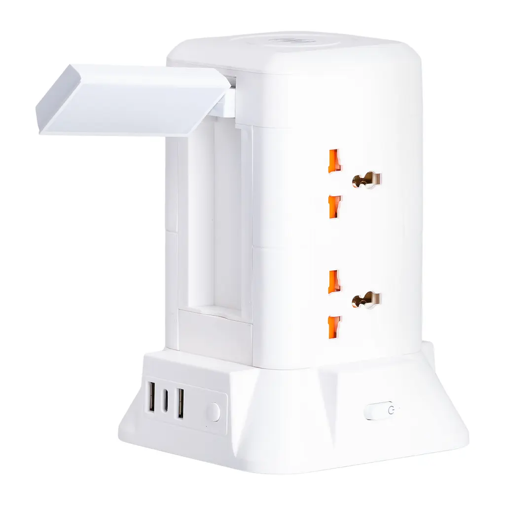 Мережевий фільтр-подовжувач TOWER 6 розеток 3USB + 1PD 2,8 метри Yiwu HP-5-1 - фото 12