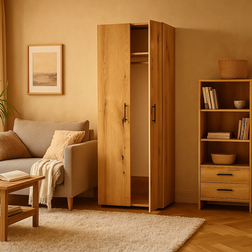 Шафа гардеробна з трубою ОП-902 Orange-Line 700х550х1825 Дуб Евок прибережний - фото 2