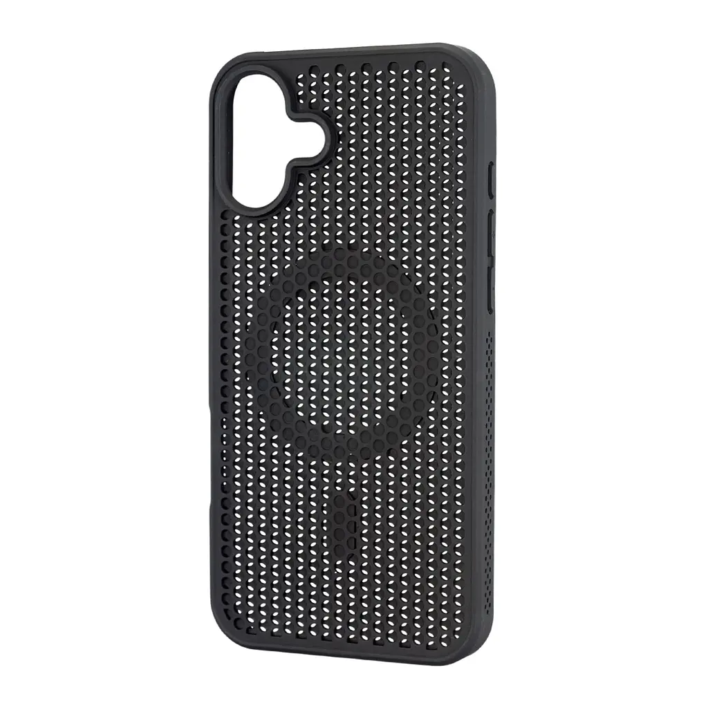 Чохол Silicone Cooling Сase with MagSafe iPhone 16 Black
