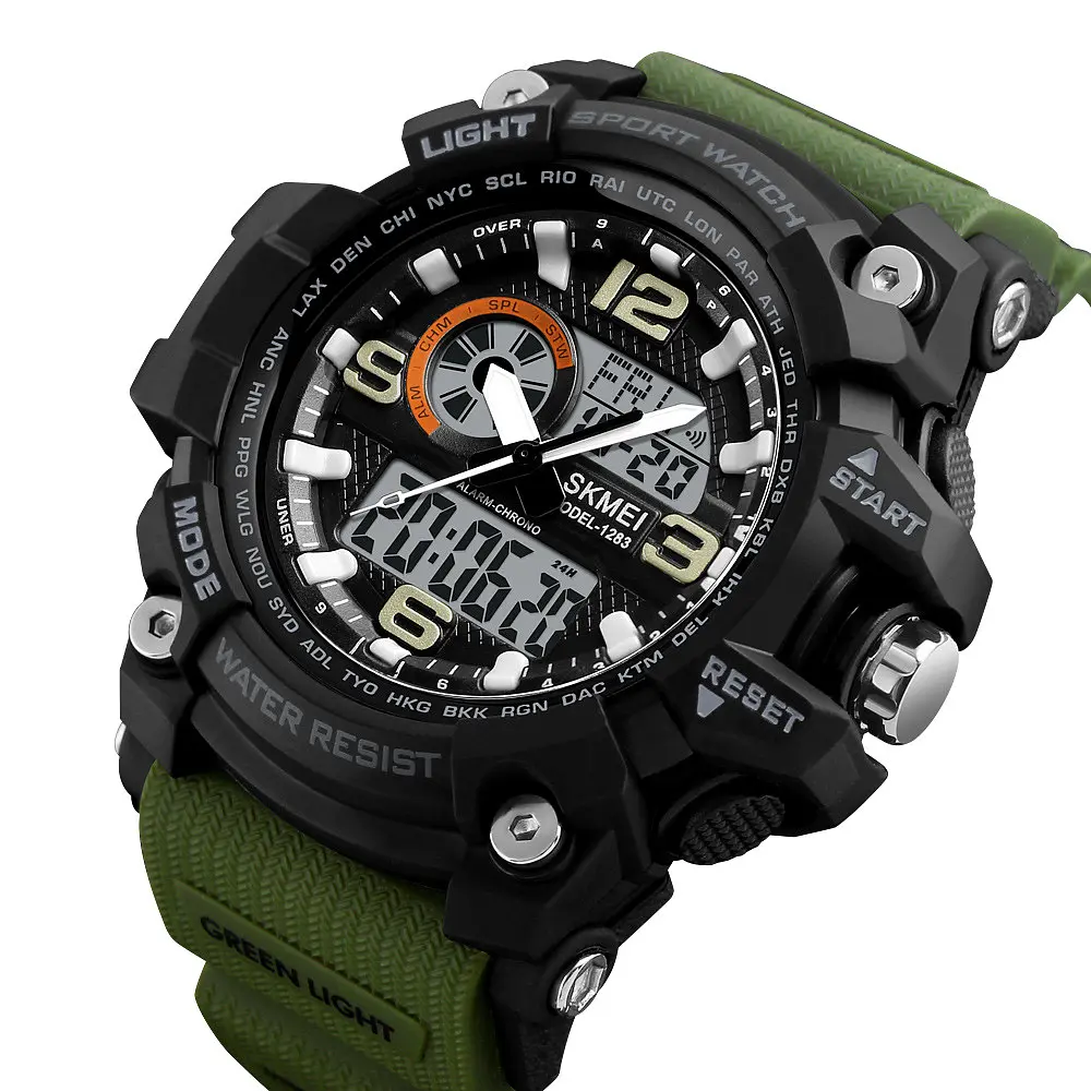 Наручний годинник чоловічий Skmei 1283 Army Green, 1283AG (12300) - фото 3
