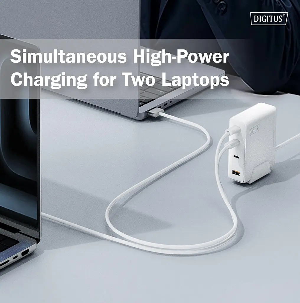 Digitus Зарядний пристрій GaN 3хUSB-C, 1хUSB-A, 140W - фото 4