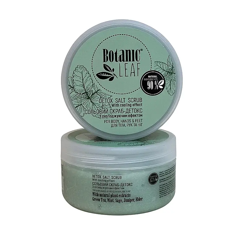 Скраб-детокс для тела, рук и ног Солевой Botanic Leaf 300 мл - фото 2