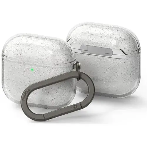Чохол з карабіном Ringke Air Glitter для AirPods 4 2024 Clear - фото 2