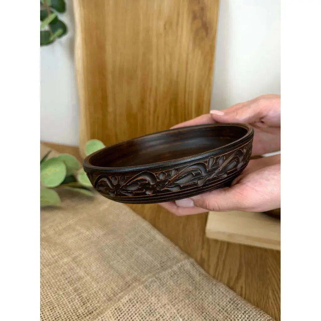 Кеца керамічна (глиняна) різьблена Декор  15 см  - фото 5