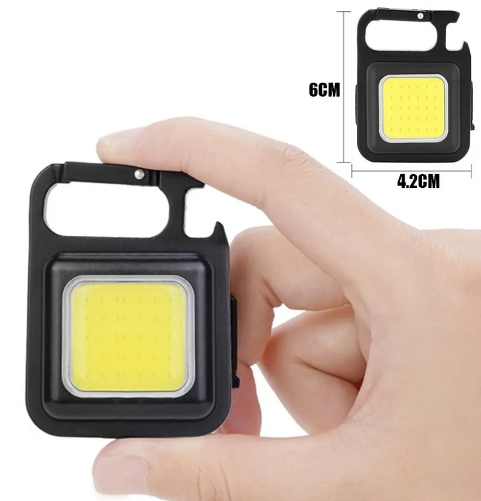 Фонарик брелок светодиодный Primo Led Cob c карабином и магнитом - фото 4