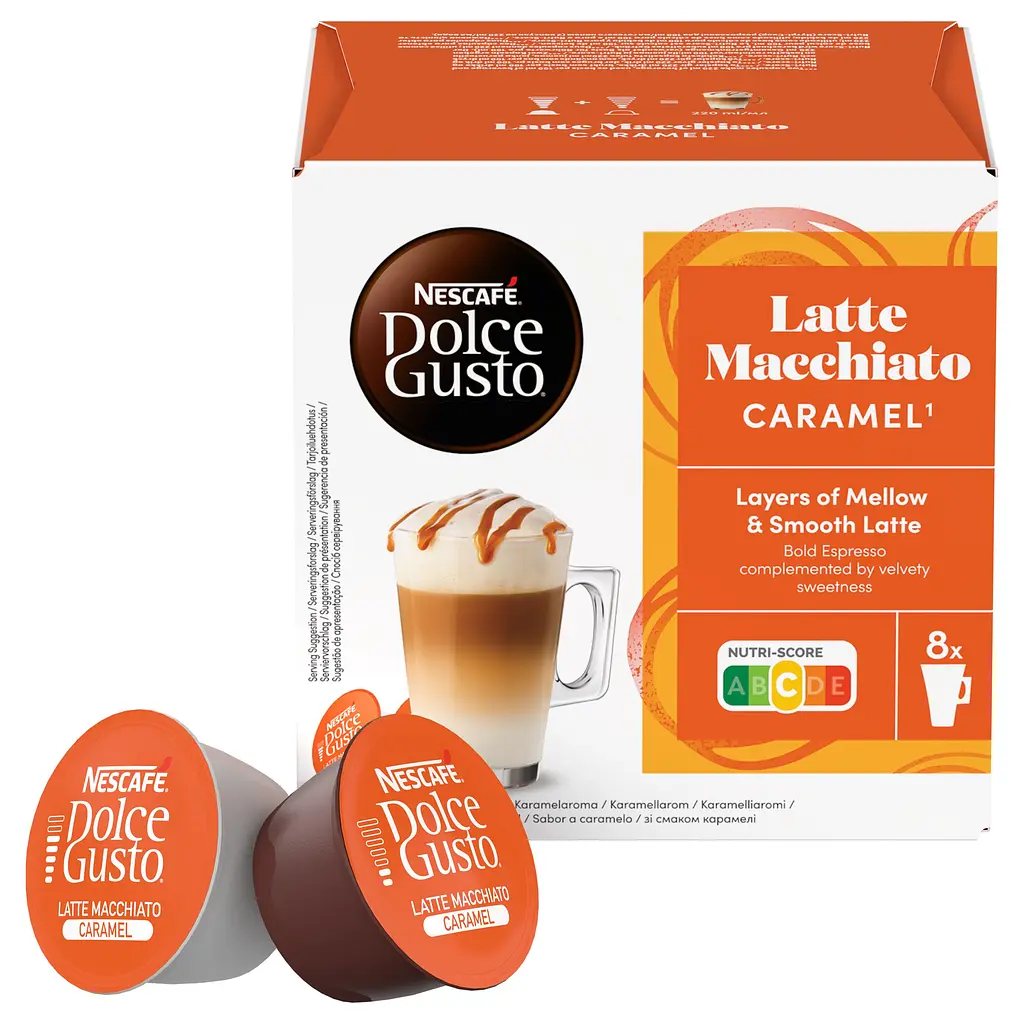 Уцінка. Кава в капсулах NESCAFE Dolce Gusto Latte Macchiato Caramel 16 шт. 145.6 г - фото 2