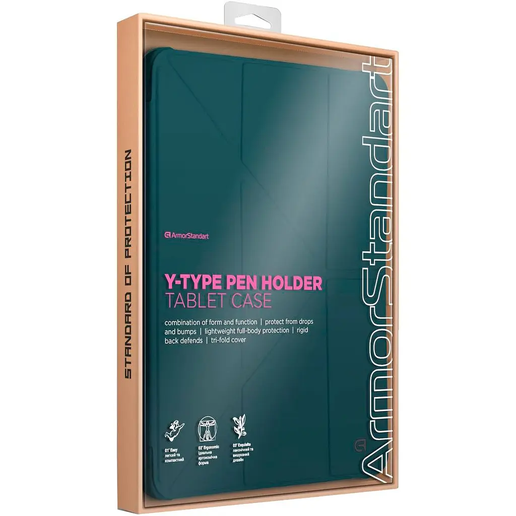 Чохол-книжка ArmorStandart Y-Type PEN для Apple iPad 10th Gen 10.9` (2022)/iPad 11 (2025) Pine Green (ARM77502) [133723] - фото 4