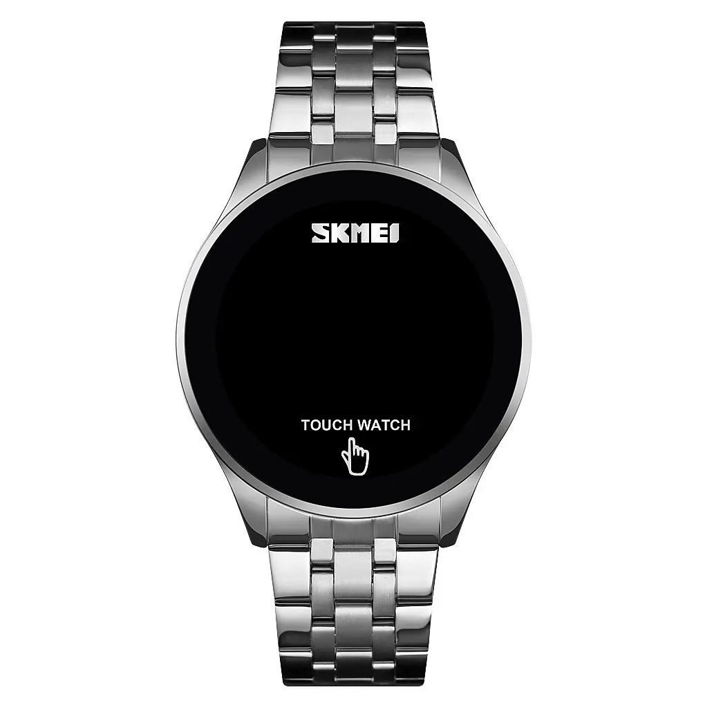 Чоловічий наручний світлодіодний годинник Skmei 1579 light (Сріблястий) - фото 2