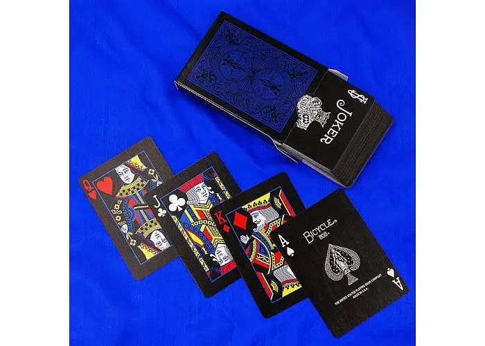 Карты игральные United States Playing Card Company Bicycle - Reverse (Blue & Black) (ВР_КИРББ) - фото 3