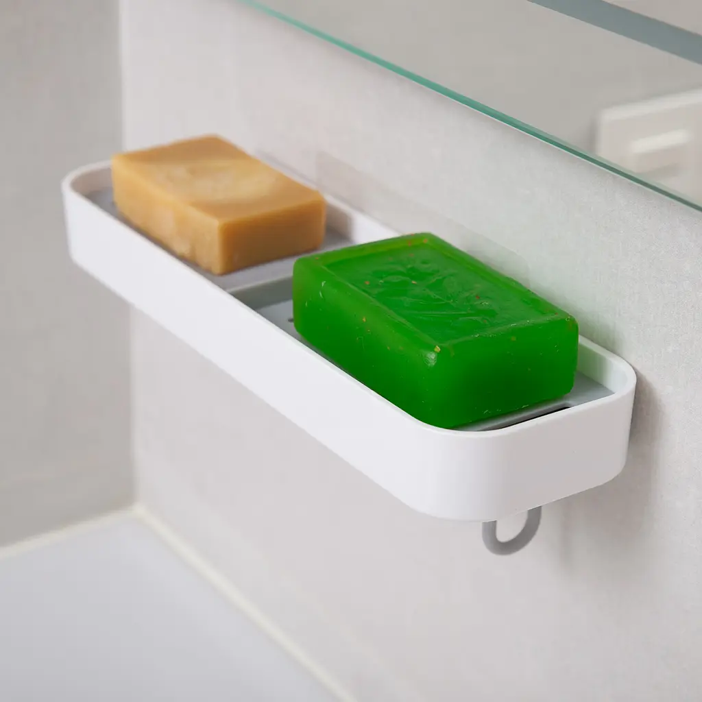 Мильниця МВМ My Home BP-11 клейка подвійна, з гачками, біла (BP-11 WHITE) - фото 9