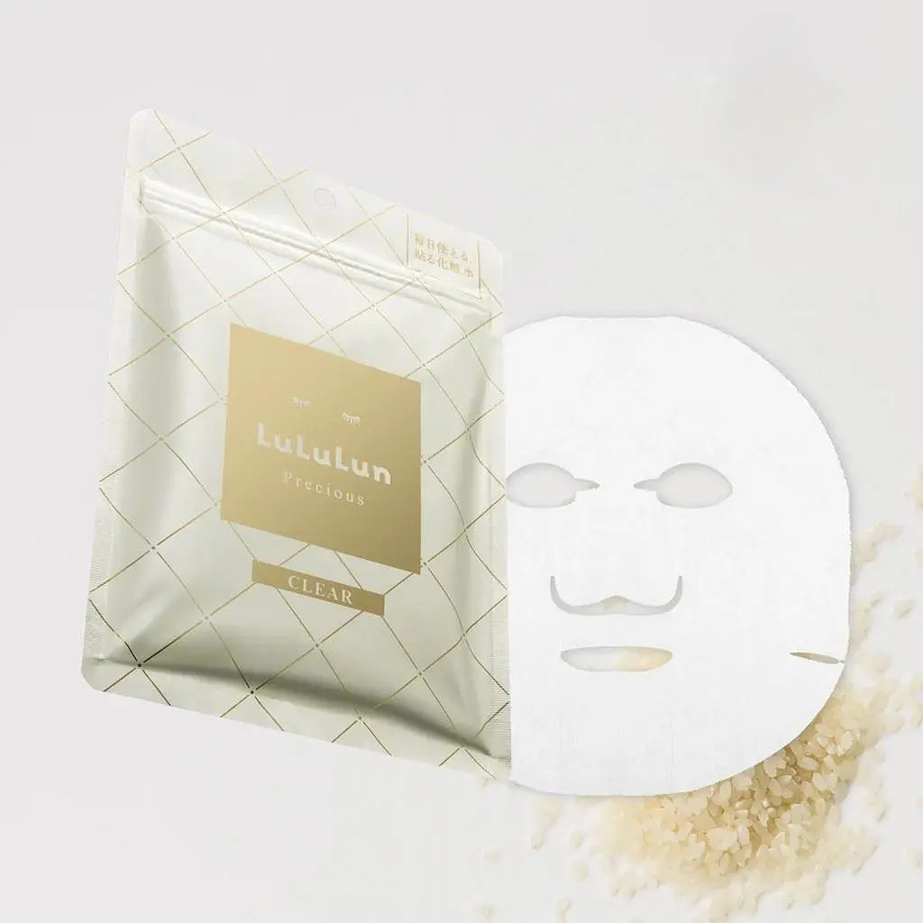 LULULUN Precious Clear White Face Mask антивікова освітлююча тканинна маска для обличчя, 7 шт - фото 2