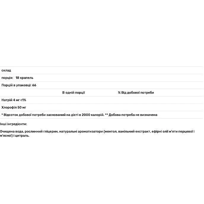 Хлорофилл концентрат Herbs Etc. Chlorophyll Concentrate без спирта 30 мл - фото 4