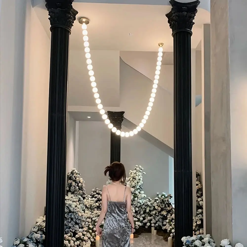 Люстра из серии Perla на 40 шариков 360 см 3 световых режима | Line F | Ст. SG011/40 AB - фото 2