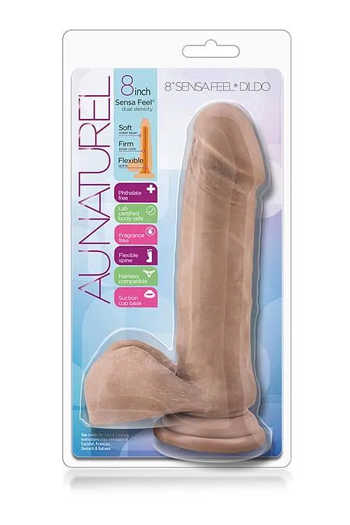 Фаллоимитатор Au Naturel Sensa Feel 8 Inch 20.3 см коричневый - фото 2