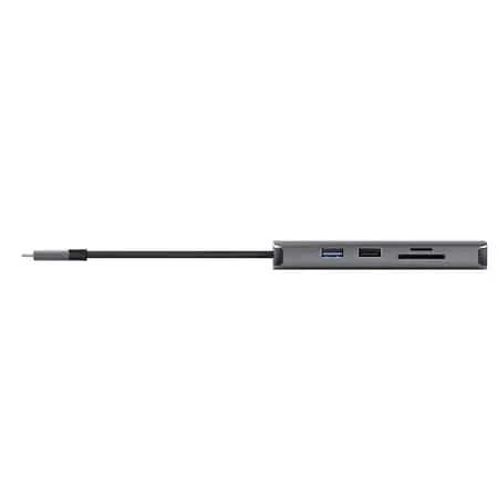 Адаптер Trust Dalyx 8in1 USB-C> 1xUSB-A 3.2/USB-A 2.0/2xUSB-C/HDMI/Ehernet/SD/microSD, Алюминий, 0. teh0018493 - фото 8