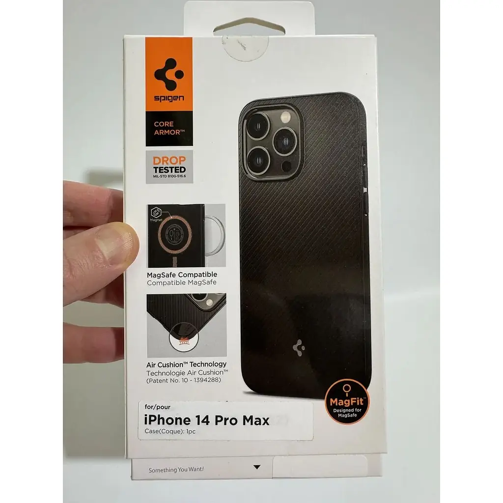 Оригінальний протиударний чохол Spigen Core Armor Mag MagSafe для iPhone 14 Pro Max Black ACS04635 MagFit - фото 2