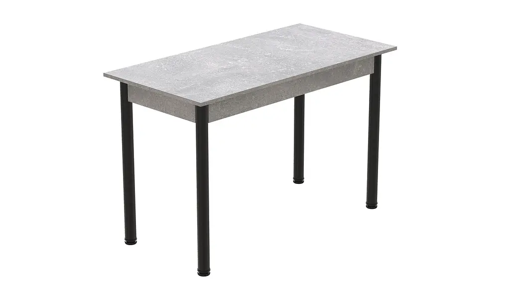 Стол кухонный Ferrum-decor Бенита 75x120x70 Черный ДСП Бетон 16мм (FRD-105569) - фото 3