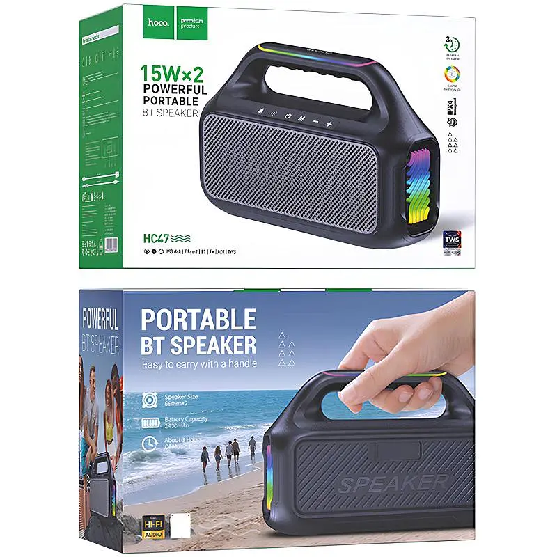 Bluetooth колонка Hoco HC47 Delight Black - фото 4