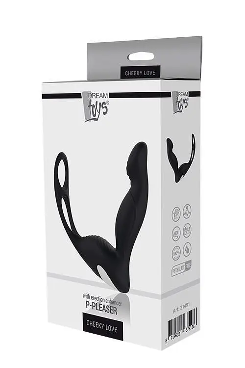 Стимулятор простати Dream Toys Cheeky Love P-Pleaser, 13 см (чорний) - фото 3